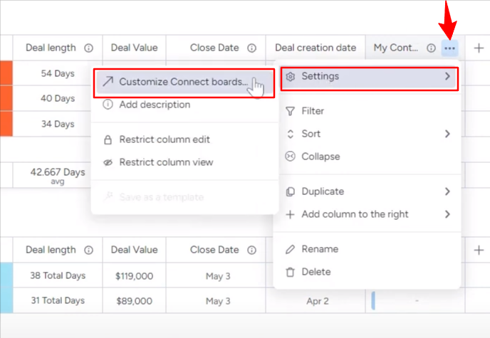 creating mirror column