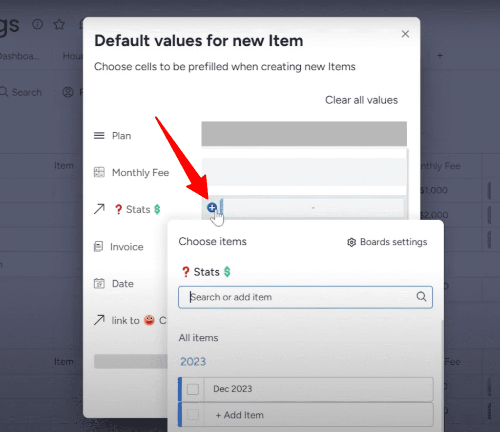 setting default value