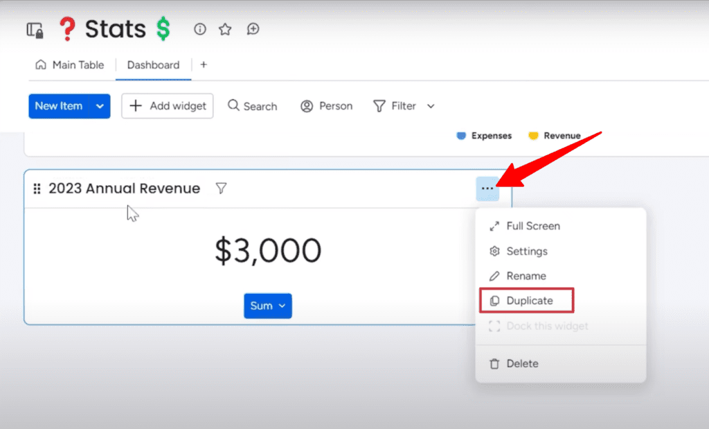 duplicate dashboard