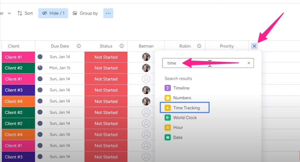 adding time tracking column