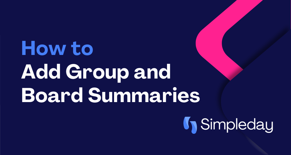 How to add group and board summaries
