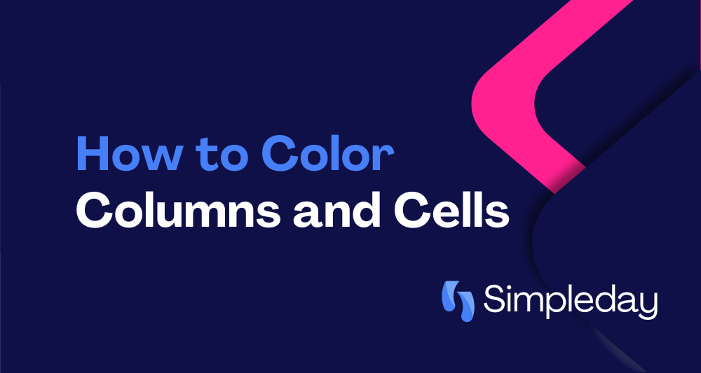 How to color columns and cells