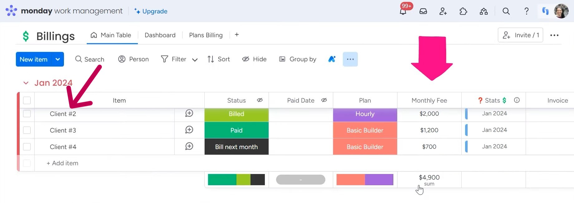 organizing by groups