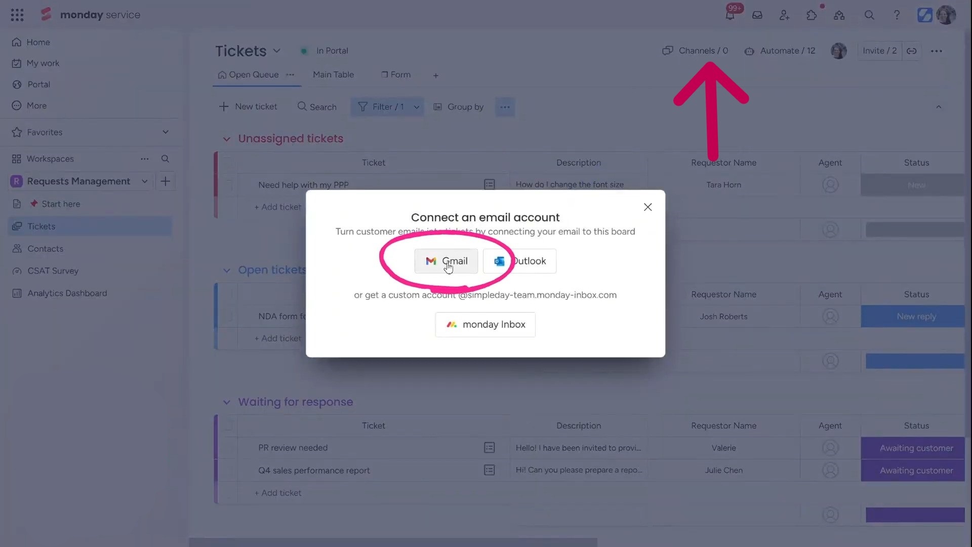 connecting channels