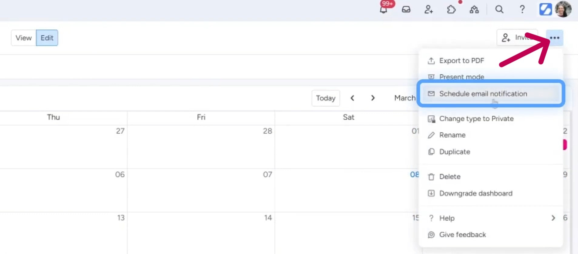 schedule email notification