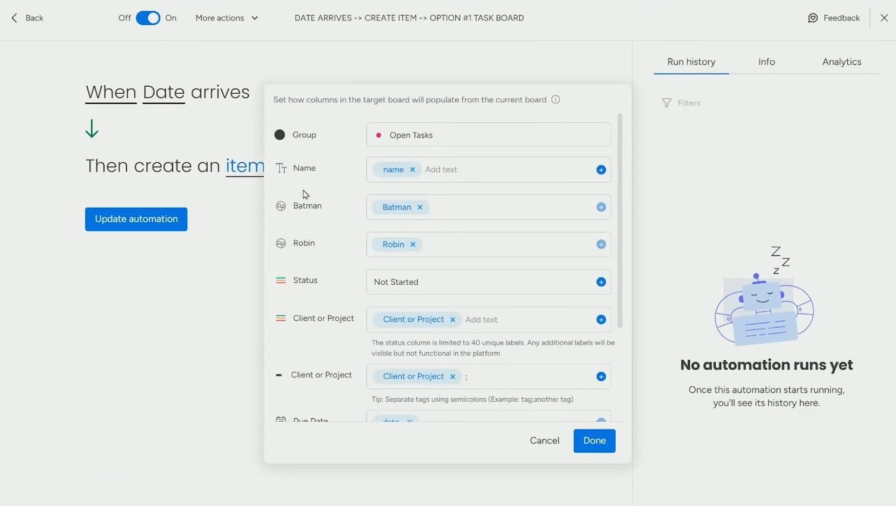 task creation automation