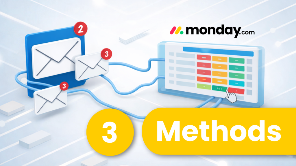 concept of connecting email to monday.com