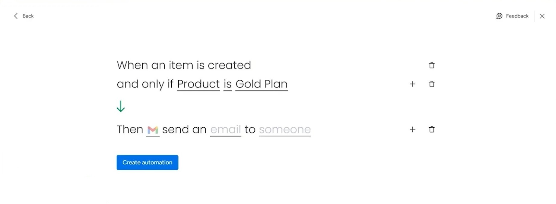 adding condition to sending email automation
