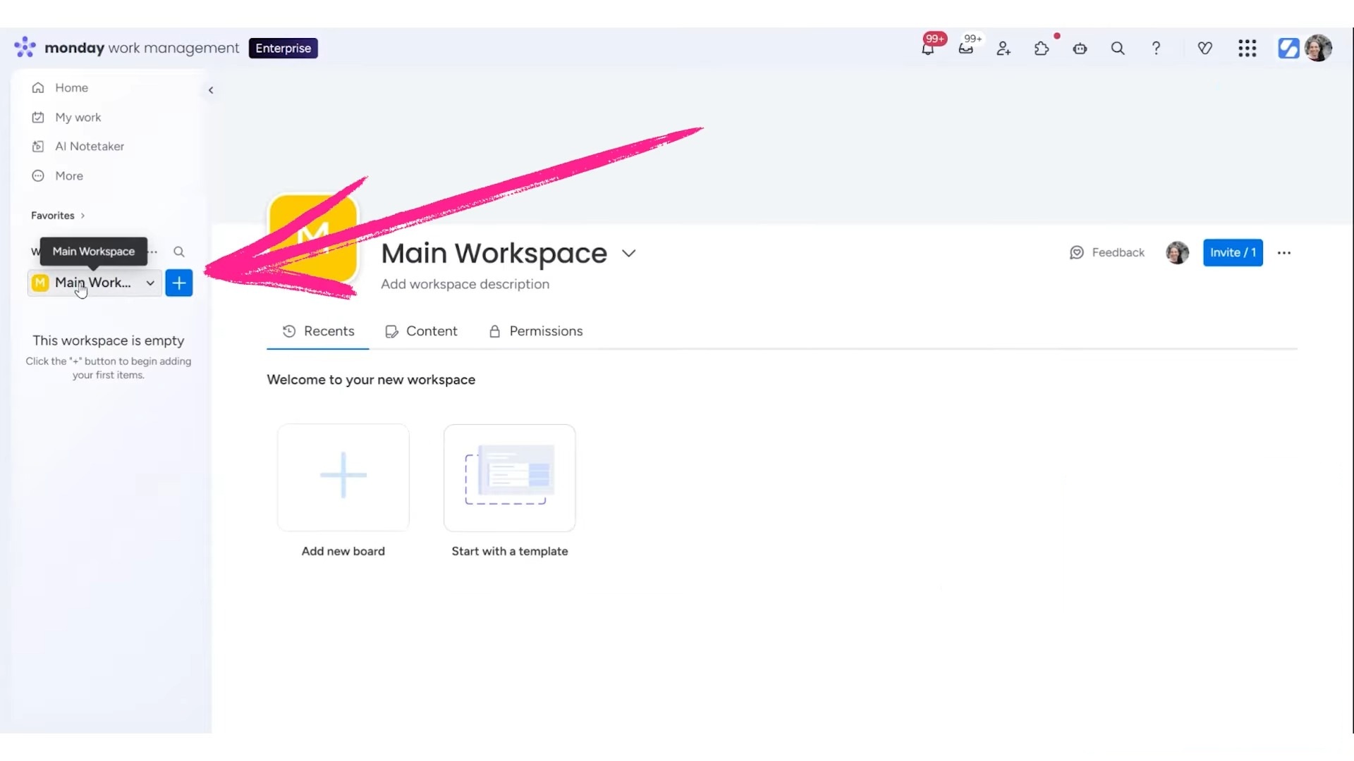 monday.com workspace