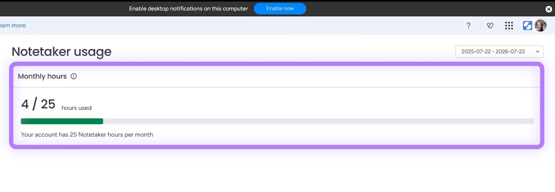 ai usage notetaker app